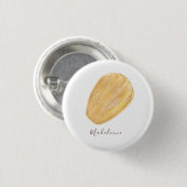 Badge Rond 2,50 Cm Aquarelle Madeleine (Devant & derrière)