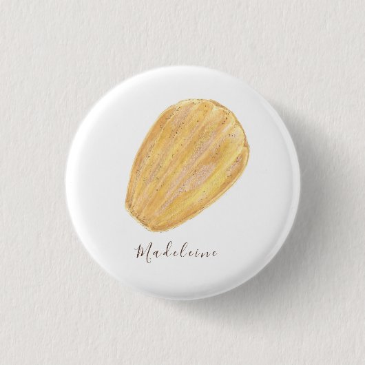 Badge Rond 2,50 Cm Aquarelle Madeleine (Devant)