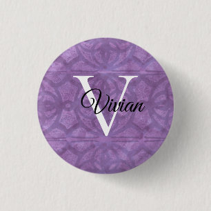 Badge Rond 2,50 Cm Aquarelle mute violet