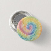 Badge Rond 2,50 Cm Aquarelle Pastel Rainbow Tie Dye (Devant & derrière)