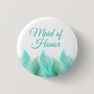 Badge Rond 2,50 Cm Aquarelle plumes d'honneur