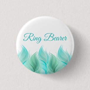 Badge Rond 2,50 Cm Aquarelle Plumes Ring Porteur