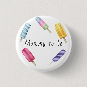 Badge Rond 2,50 Cm Aquarelle Popsicle Mommy