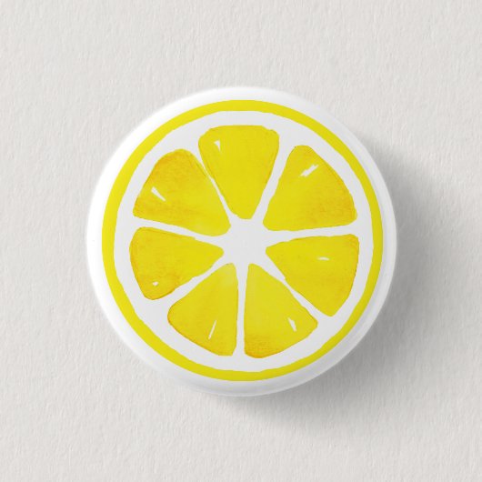 Badge Rond 2,50 Cm Aquarelle tranche citron (Devant)