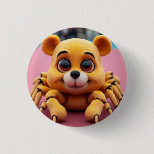 Badge Rond 2,50 Cm Arachnophobie Winnie l'Ourthe 1