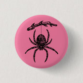 Badge Rond 2,50 Cm Araignée rose mignonne (Devant)
