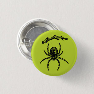 Badge Rond 2,50 Cm Araignée verte de poison