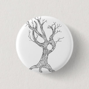 Badge Rond 2,50 Cm Arbre