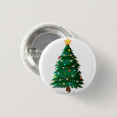 Badge Rond 2,50 Cm Arbre de Noël (Devant & derrière)