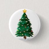 Badge Rond 2,50 Cm Arbre de Noël (Devant)