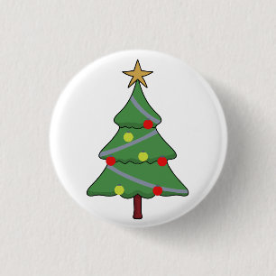 Badge Rond 2,50 Cm Arbre de Noël adorable