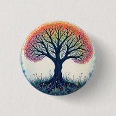 BADGE ROND 2,50 CM ARBRE DE VIE (Devant)