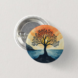 BADGE ROND 2,50 CM ARBRE DE VIE