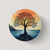 BADGE ROND 2,50 CM ARBRE DE VIE (Devant)