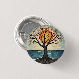 BADGE ROND 2,50 CM ARBRE DE VIE