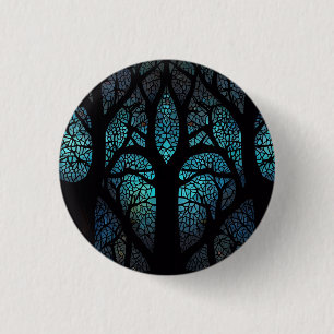 Badge Rond 2,50 Cm Arbre de vie - Mosaïque de forêt mystique
