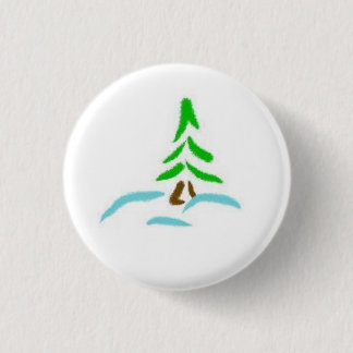 Badge Rond 2,50 Cm Arbre d'hiver