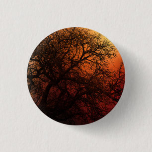 Badge Rond 2,50 Cm Arbre d'hiver Silhouette