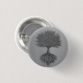 Badge Rond 2,50 Cm Arbre du chrome 2 de la vie (Devant & derrière)