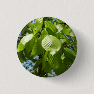Badge Rond 2,50 Cm Arbre vert Feuille à bouleau printanier