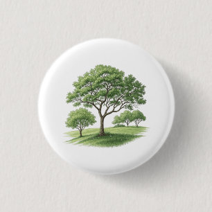 Badge Rond 2,50 Cm Arbres