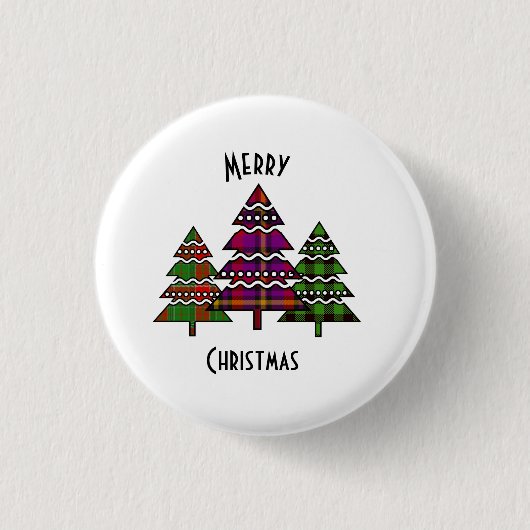 Badge Rond 2,50 Cm Arbres de Noël (Devant)