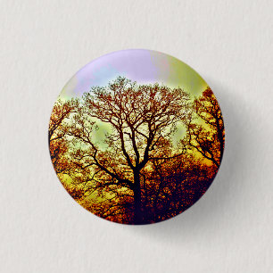 BADGE ROND 2,50 CM ARBRES SOLEIL BRUMEUX