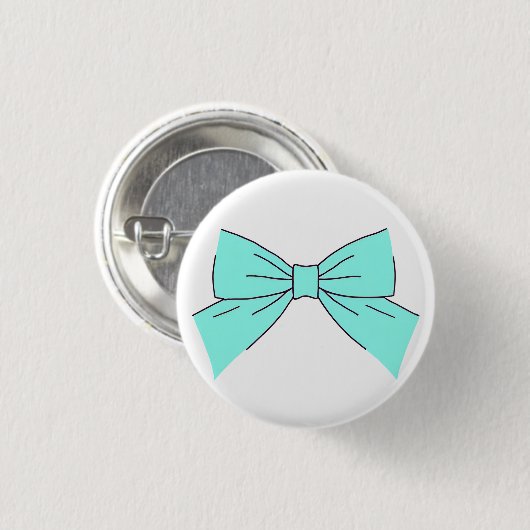 Badge Rond 2,50 Cm Arc bleu aqua (Devant & derrière)