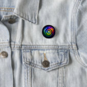 Badge Rond 2,50 Cm Arc-en-ciel (En situation)