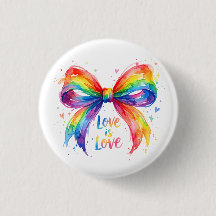 Arc-en-ciel aquarelle Ruban de Fierté "L'amour est