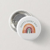 Badge Rond 2,50 Cm Arc-en-ciel Boho moderne - Joyeux tous les jours- (Devant & derrière)