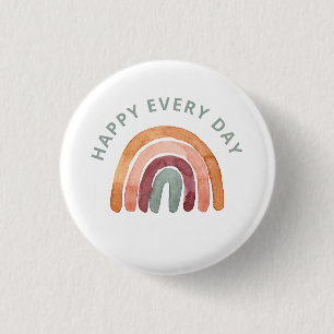 Badge Rond 2,50 Cm Arc-en-ciel Boho moderne - Joyeux tous les jours-