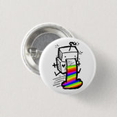 Badge Rond 2,50 Cm arc-en-ciel de robot (Devant & derrière)