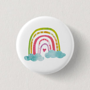 Badge Rond 2,50 Cm Arc-en-ciel magique