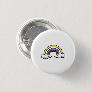 Badge Rond 2,50 Cm Arc-en-ciel Nonbinaire Mignon