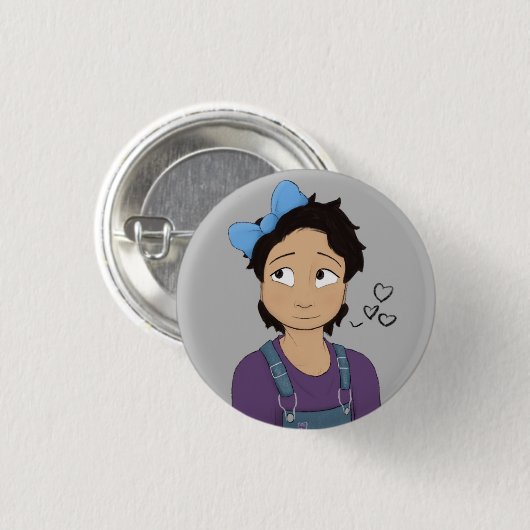 Badge Rond 2,50 Cm Arc mignon ! (Devant & derrière)