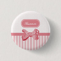 Arc mignon de point de polka de rayures Girly de