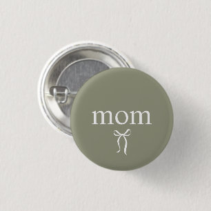 Badge Rond 2,50 Cm Arc Moderne Maman Vert Sauge
