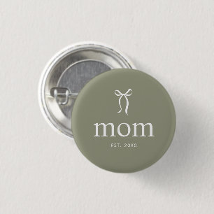 Badge Rond 2,50 Cm Arc moderne maman vert sauge