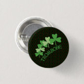Badge Rond 2,50 Cm Arc Shamrock de Trombone (Devant & derrière)
