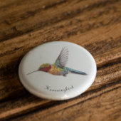 Badge Rond 2,50 Cm Arcs-en-ciel : L'art des colibris, personnalisé