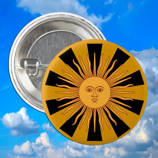 Badge Rond 2,50 Cm Argentine Golden Sun, Sol de Mayo mode
