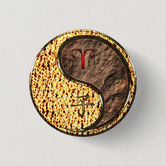 Badge Rond 2,50 Cm Aries & Earth Rat (Devant)