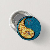 Badge Rond 2,50 Cm Aries & Water Boar (Devant & derrière)