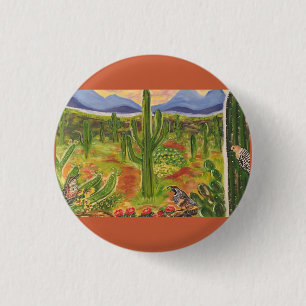 Badge Rond 2,50 Cm Arizona Desert Art
