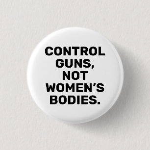 Badge Rond 2,50 Cm Armes de contrôle Pas le corps des femmes noir et 