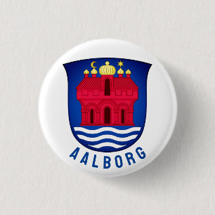 Badge Rond 2,50 Cm Armoiries d'Aalborg - DANEMARK