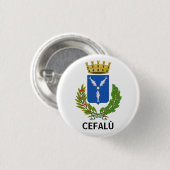 Badge Rond 2,50 Cm Armoiries de Cefalù - Sicile (Devant & derrière)