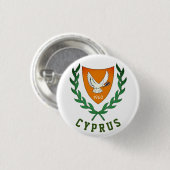 Badge Rond 2,50 Cm Armoiries de CHYPRE (Devant & derrière)