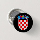 Badge Rond 2,50 Cm Armoiries de la Croatie (Devant & derrière)